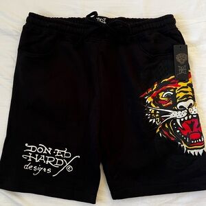 Ed Hardy Men”s Elastic Waist With Drawstring Shorts
